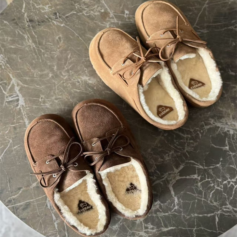 一脚蹬休闲乐福鞋懒人毛毛鞋