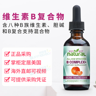 Natural Not 维生素B族维生素复合物液体滴剂柑橘味60ml Why 美国