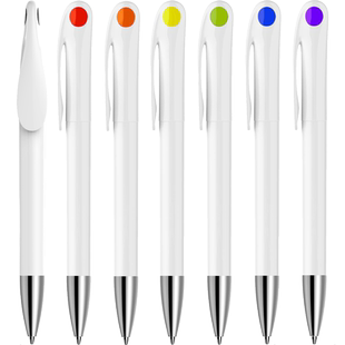 欧文赛斯Nuit宣传广告笔定制logo 可爱圆珠笔黑色蓝色油笔芯定做展会礼品笔订做印刷二维码可换中性水笔芯