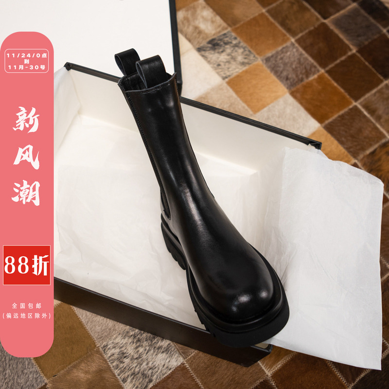 厚底春秋英伦风切尔西靴