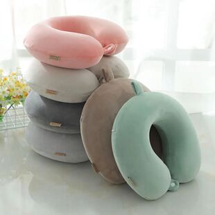 Polyester Solid Color Memory Foam Memory Pillow U-shaped Pil