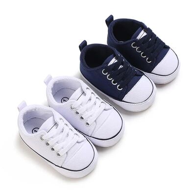 Meckior Baby Sneakers Baby Boys Girls Canvas Shoes Non-slip