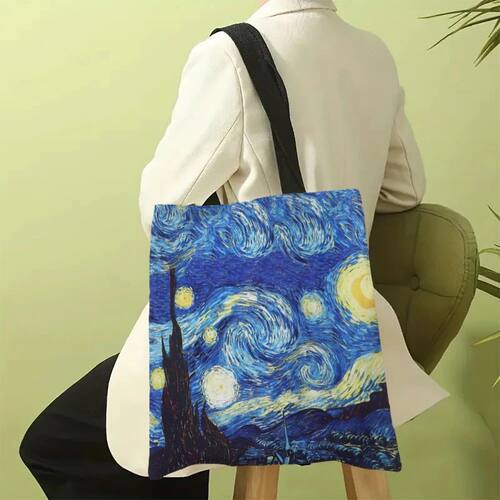 Canvas Bag Oil Painting Starry