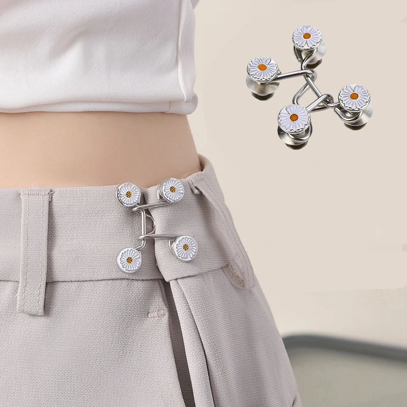 2pcs Skirt Pants Tighten Waist Brooches Jeans Adjustable Wai