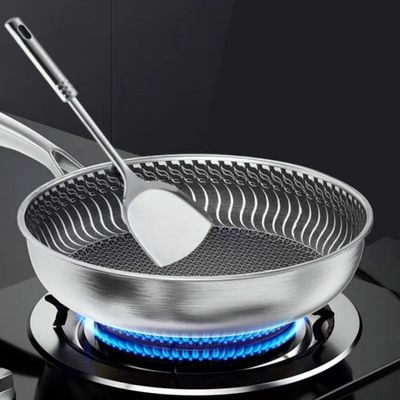 Whole Body Tri-Ply Stainless Steel Frying Pan 316 Stainless