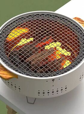 Portable Barbecue Grill Korean Charcoal Stove Stainless Stee