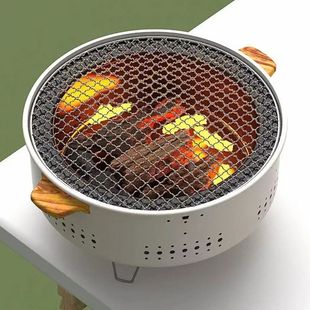 Portable Barbecue Grill Korean Charcoal Stove Stainless Stee
