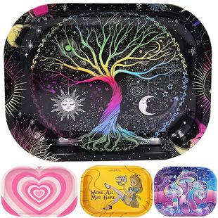 Metal Rolling Tray Plate Ashtray