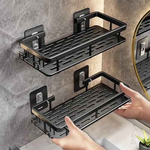 Wall Hanging Corner Rectangular Rack Bathroom Shelf Towel Ra