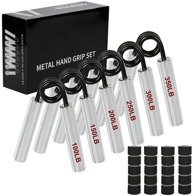 Aluminum Alloy Hand Gripper with Sponge Sleeve Spring Steel