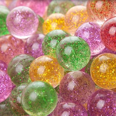 12pcs  Bouncy Ball Glitter Kids Toys Boys Girls Balle