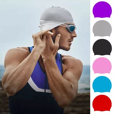 Unisex Adult Silicone Swim Cap Waterproof Swimming Hat Non S