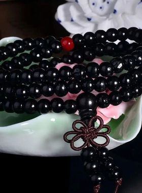 Chinese Style Small Leaf Red Sandalwood Buddhist Beads Multi