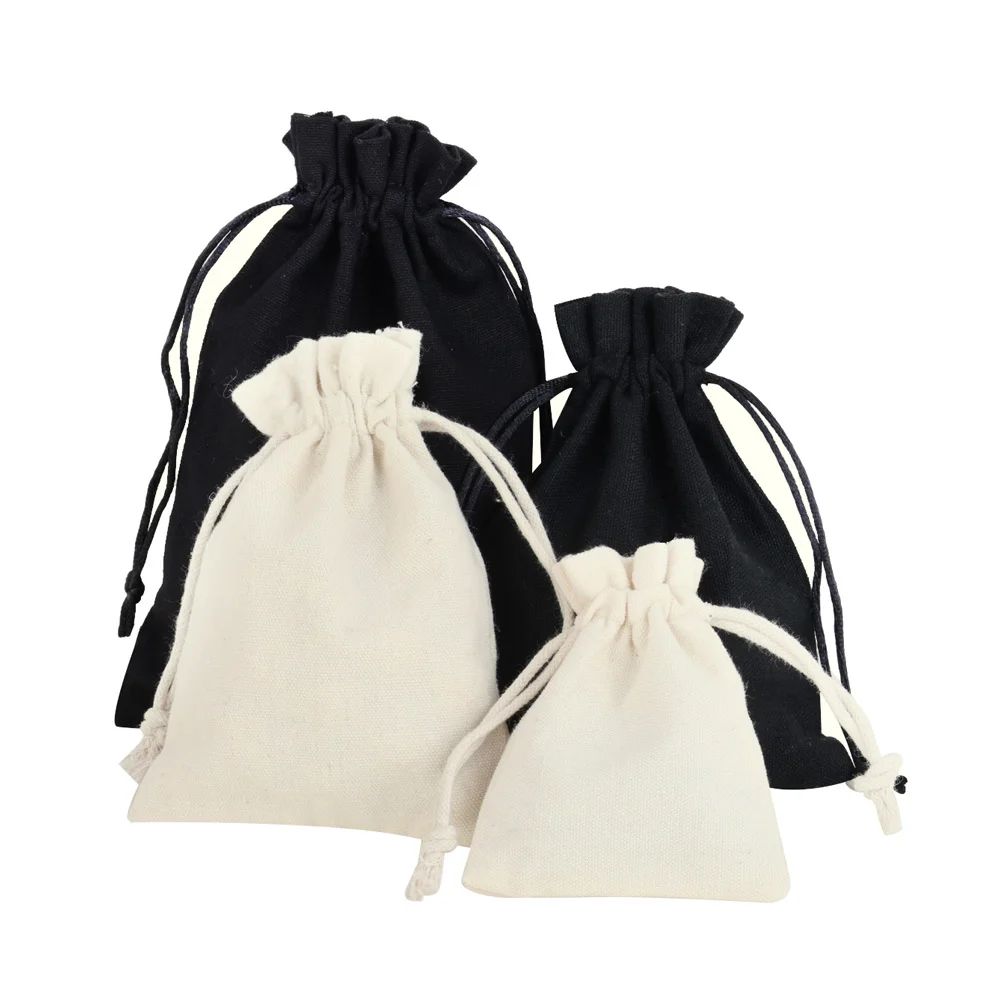 5pcs 8x10cm 10x14cm 12x15cm Canvas Cotton Gift Packing