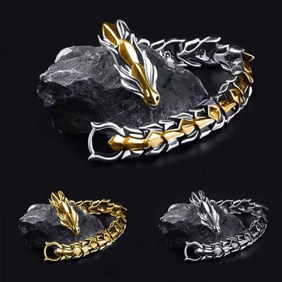 3 Color 20CM Men's Viking Domineering Dragon Vintage Punk