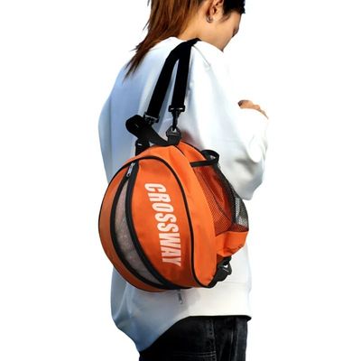 Adjustable Shoulder Strap 2 Side Mesh Pockets Basketball