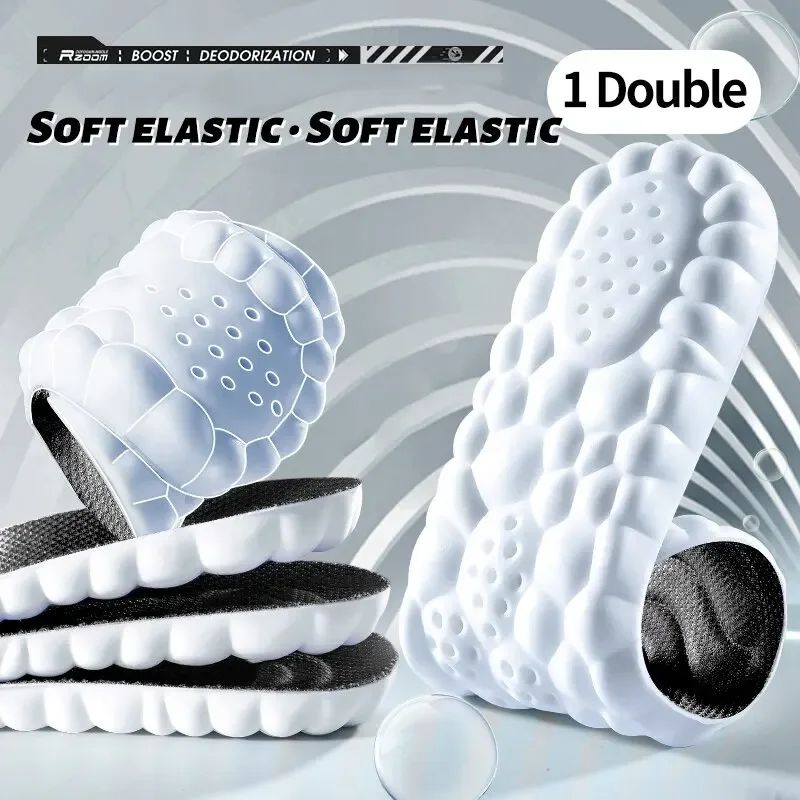 5D Sports Insoles for Shoes PU Soft Running Insole for Feet