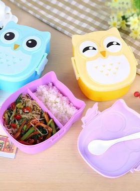 Portable Plastic Children Students Lunch Box Bento Box Food