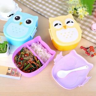 Portable Plastic Children Students Lunch Box Bento Box Food