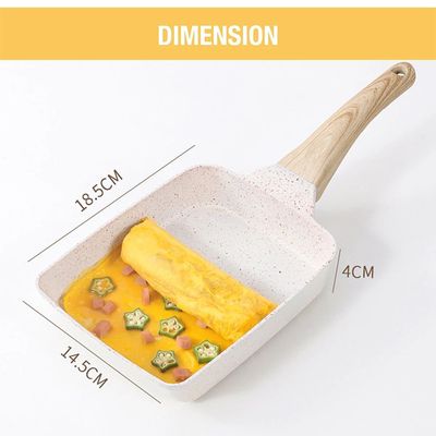 Nonstick Tamagoyaki Pan Japanese Omelette Egg Pan Rectangula