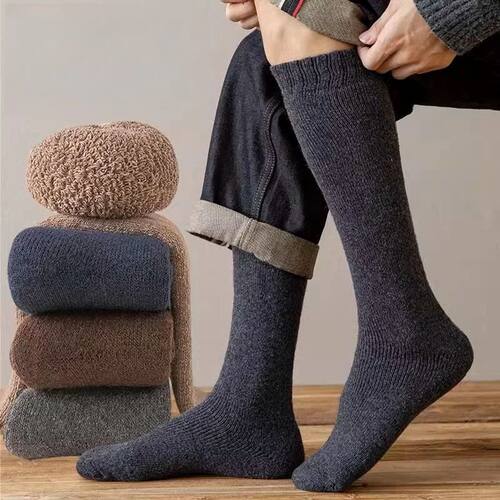 Winter Thick Warm Knee-High Men's Wool Socks Men's Me
