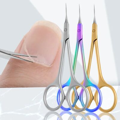 Stainless Steel Cuticle Scissors Dead Skin Remover For Nails