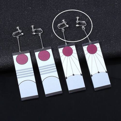 Fashion Clip Earrings For Men Demon Slayer Kimetsu no Yaiba