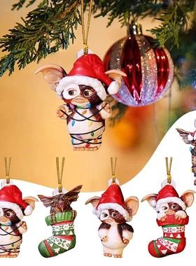 2D Gremlins Gizmo Fairy Light Santa Hat Hanging Christmas Fi