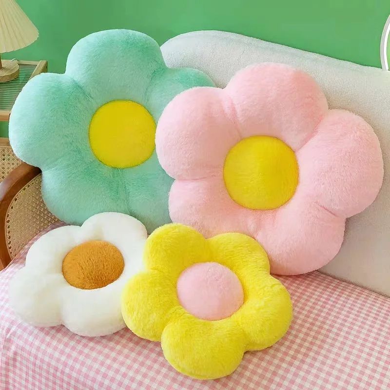 Cushion Flower Circular Shape Cloth With Soft Nap Office