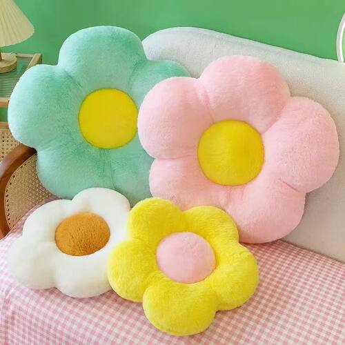 Cushion Flower Circular Shape Cloth With Soft Nap Office
