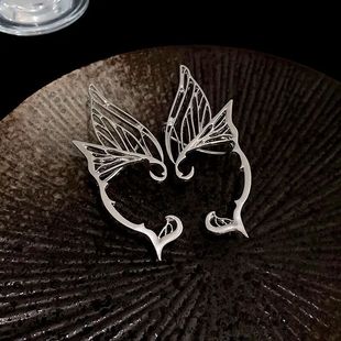 Silver-color Butterfly Ear Clip Without Piercing For Women G