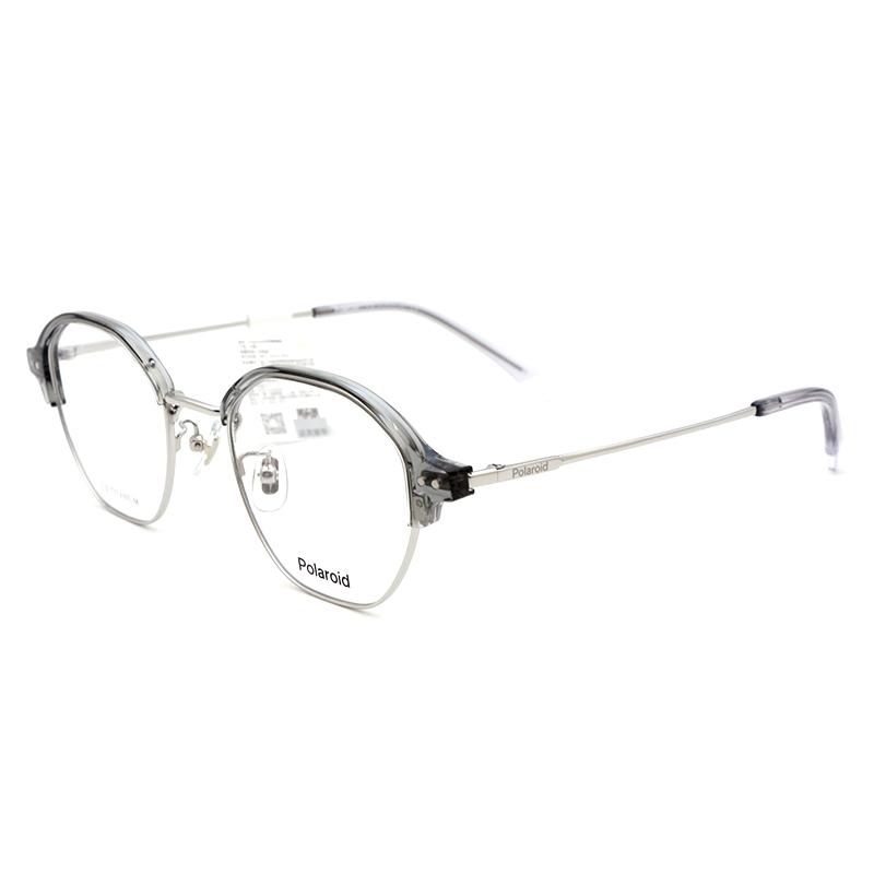 宝丽来近视镜架眉线金属男女款轻盈透明大镜框可配防蓝光镜0113F