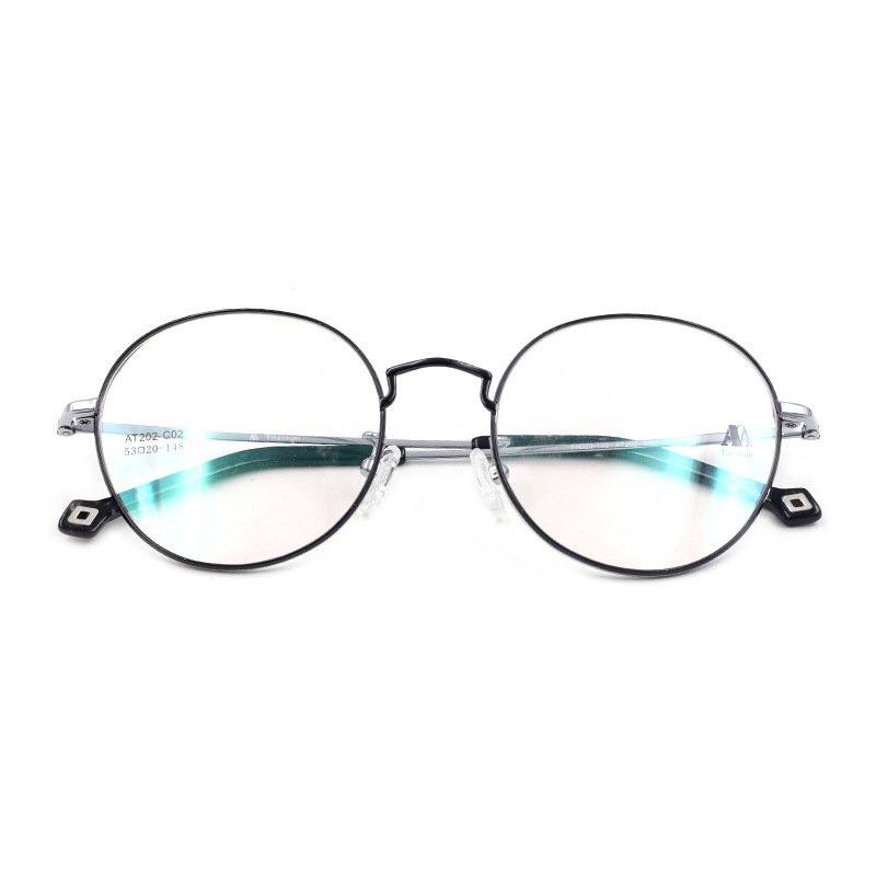 Aibyamani爱阿玛妮眼镜框架复古女近视眼镜架金属圆形文艺韩版AT2