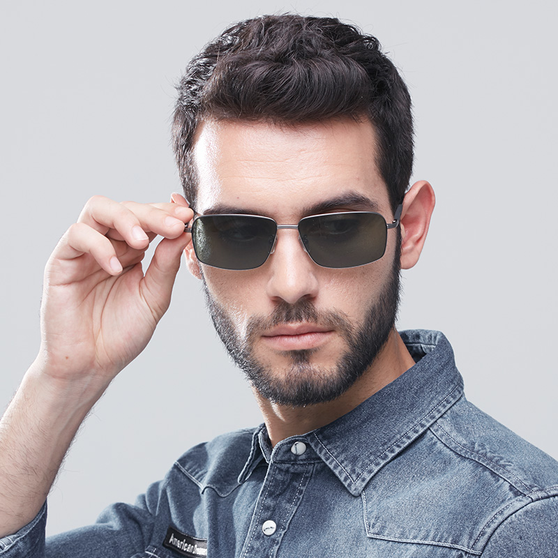 Jeep/吉普正品驾驶墨镜男偏光驾车太阳镜方形圆脸休闲眼镜潮A6266