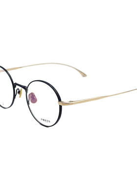 PORTS眼镜架男纯钛全框圆框复古近视眼睛架配镜框POM12810