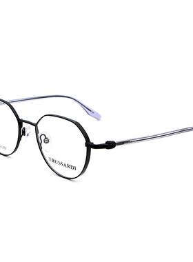 TRUSSARDI杜鲁萨迪眼镜韩复古情侣眼镜框男女显瘦可配镜TSM1045T