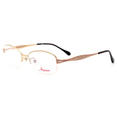 Aibyamani爱阿玛妮眼镜架女半框金属复古舒适近视眼镜框A7190