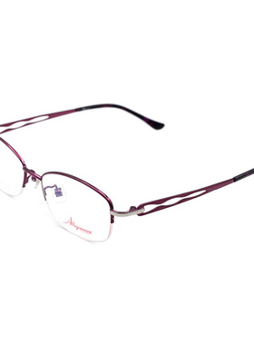 爱阿玛妮轻近视眼镜框女半框眼镜架优雅眼睛框舒适配镜A7188
