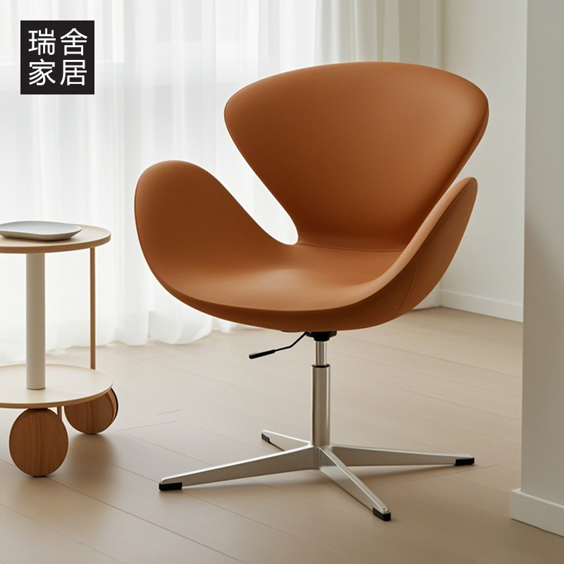 天鹅椅家用电脑椅椅子沙发椅轻奢高级转椅休闲椅旋转餐椅化妆椅