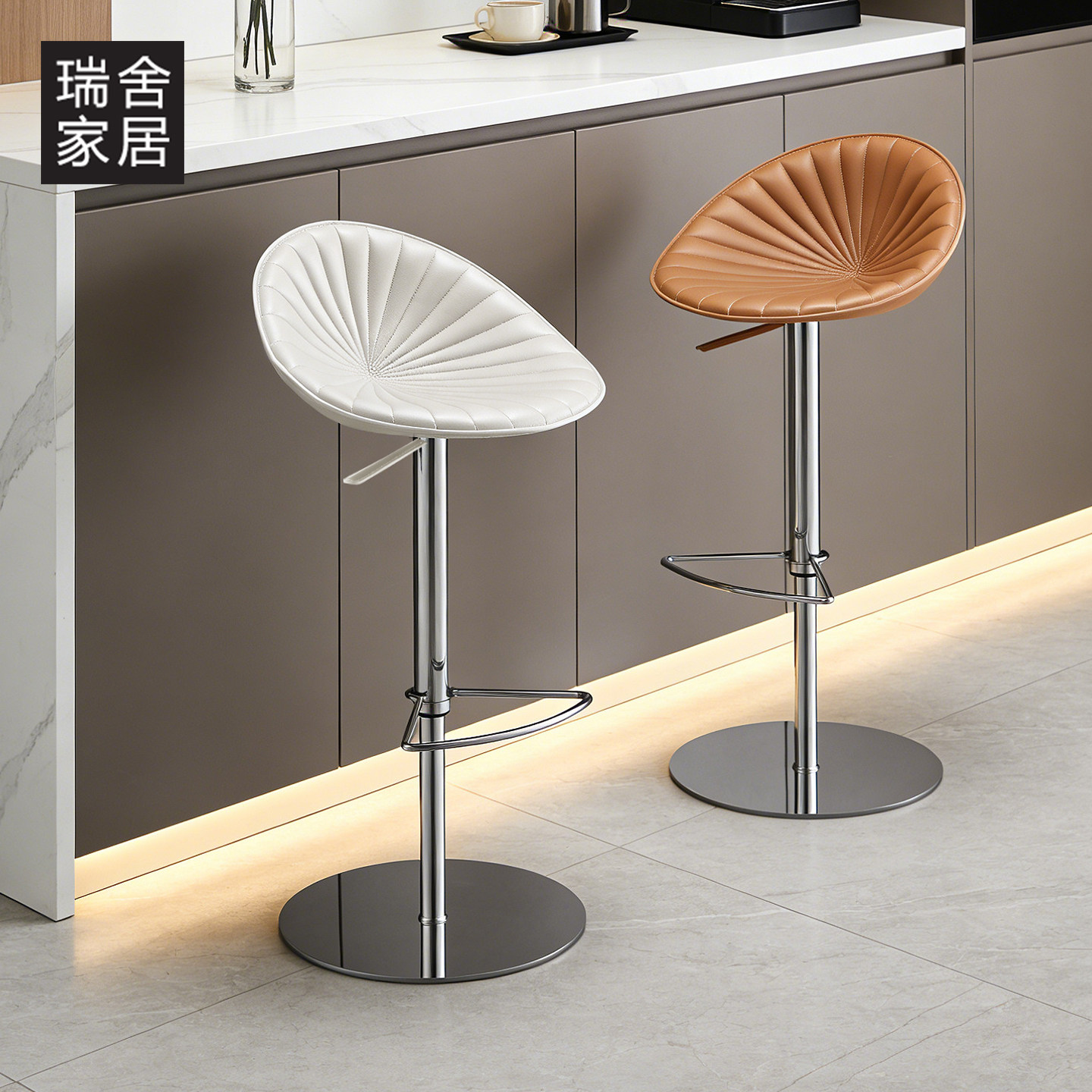 吧台椅家用高脚凳不锈钢升降凳子无靠背旋转椅子酒吧椅轻奢吧椅,住宅家具,家用高脚椅,淘宝优惠券,粉丝福利购,淘宝优惠卷