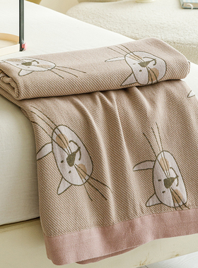 夏季竹纤维盖毯毛巾被成人竹棉双层纱布凉感毯空调被沙发用小毯子