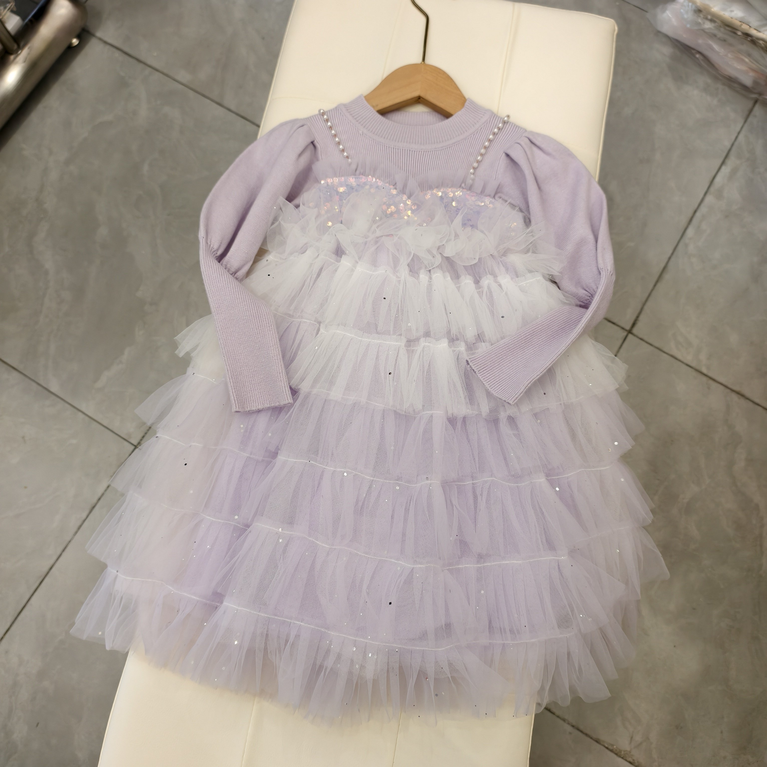 美丽童话女童连衣裙2025新款儿童洋气时髦裙子宝宝秋季长袖公主裙