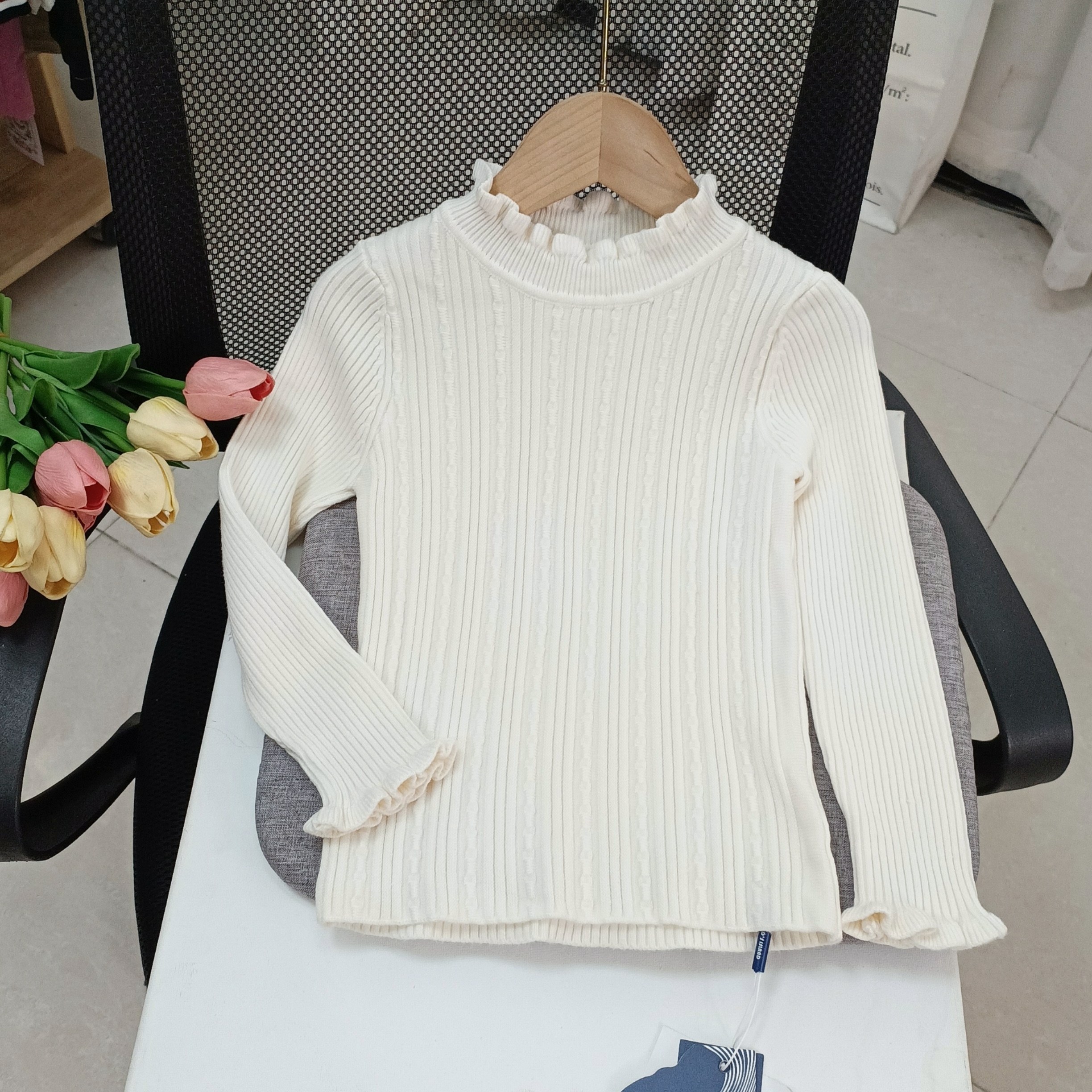 HZD女童秋冬打底针织衫套头半高领毛衣儿童宝宝保暖内搭线衣