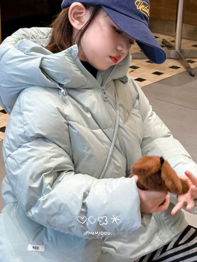 MMD2025新款女童羽绒服儿童洋气时髦上衣中童宝宝冬季加厚羽绒服