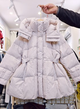 MTX2026新款女童加厚保暖羽绒服儿童洋气时髦长裤中童冬季羽绒服