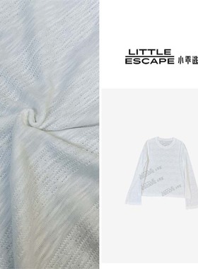 小乖逃X休闲白色T恤须须大条长袖宽松慵懒风潮流ins长袖 M8958