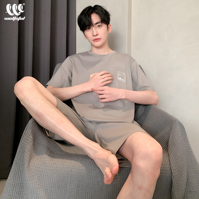 男士莫代尔圆领套头夏季家居服