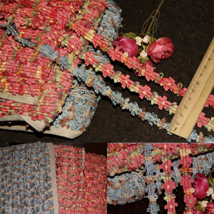 饰辅料15mm宽2.2元 231D龙骨花朵织带花边衣服帘手工diy娃衣装 1米