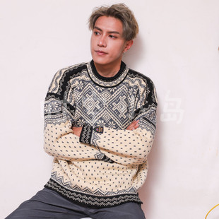 vintage北欧挪威冰岛学院风费尔岛苏格兰手工毛衣DALE of NORWAY