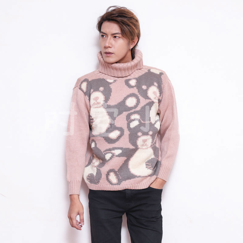 美式复古小熊毛衣